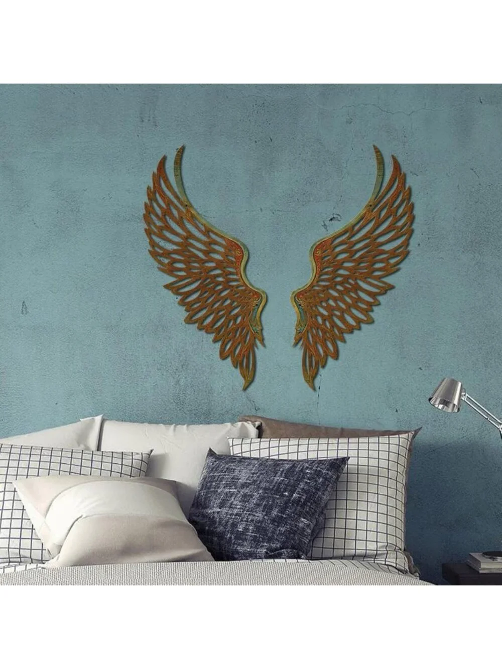 Angel Wings Metal Wall Art - Abstract Butterfly Sculpture | Minimalist Decor